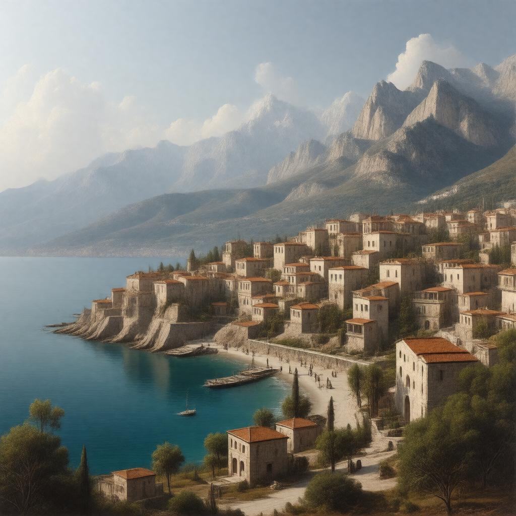 AI-created image of Missolonghi, Ottoman Empire (now Greece)