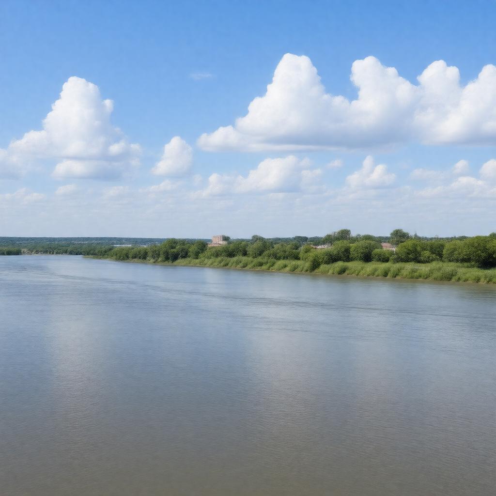 AI-created image of Missouri River at Kaw Point