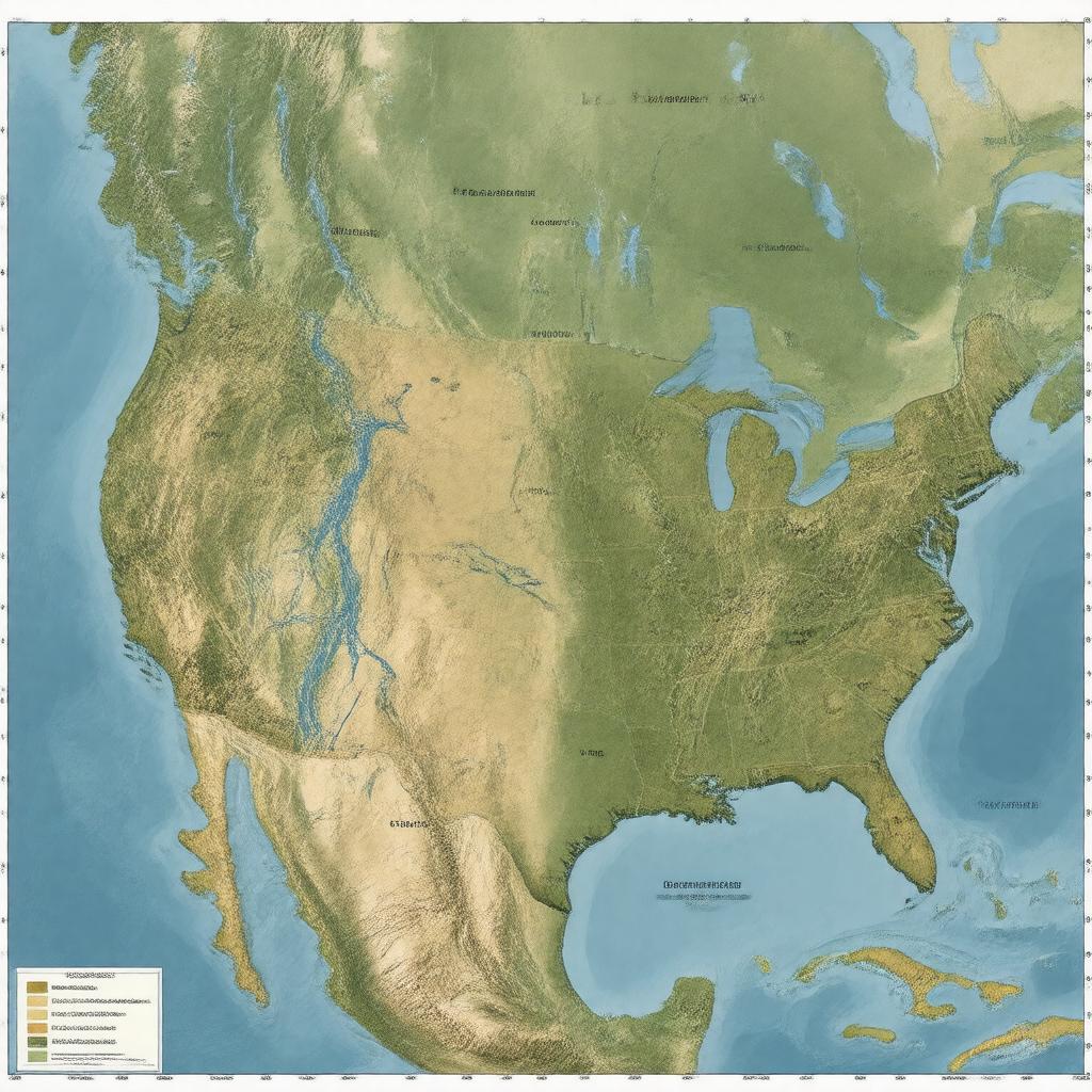 AI-created image of Missouri River watershed