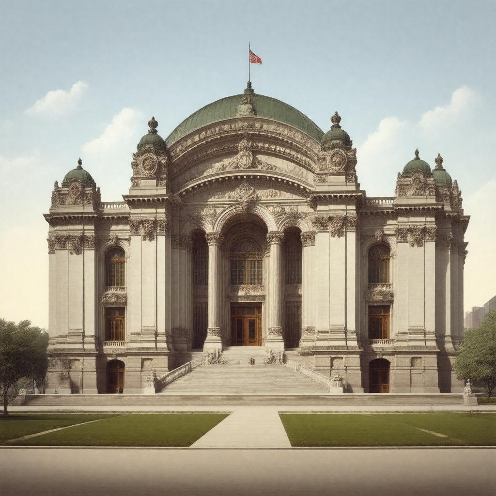 Click to view larger image AI-created image of Missouri State Building