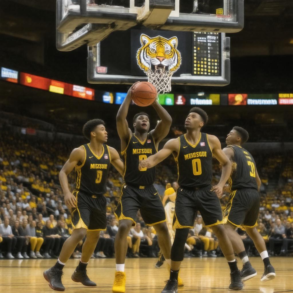 AI-created image of Missouri Tigers men's basketball