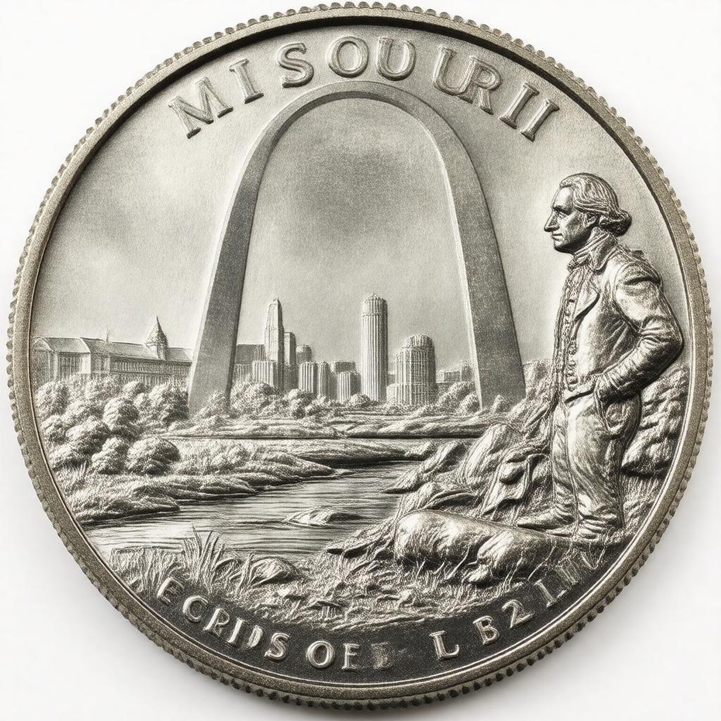 AI-created image of Missouri state quarter
