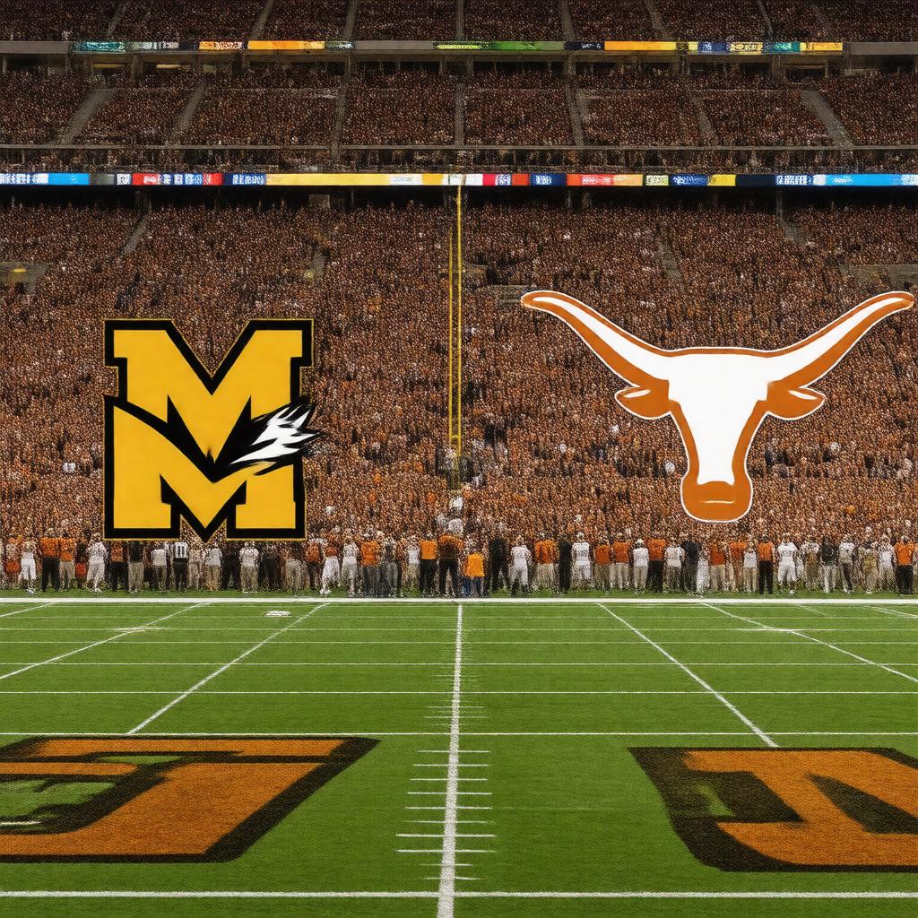 AI-created image of Missouri vs. Texas football game