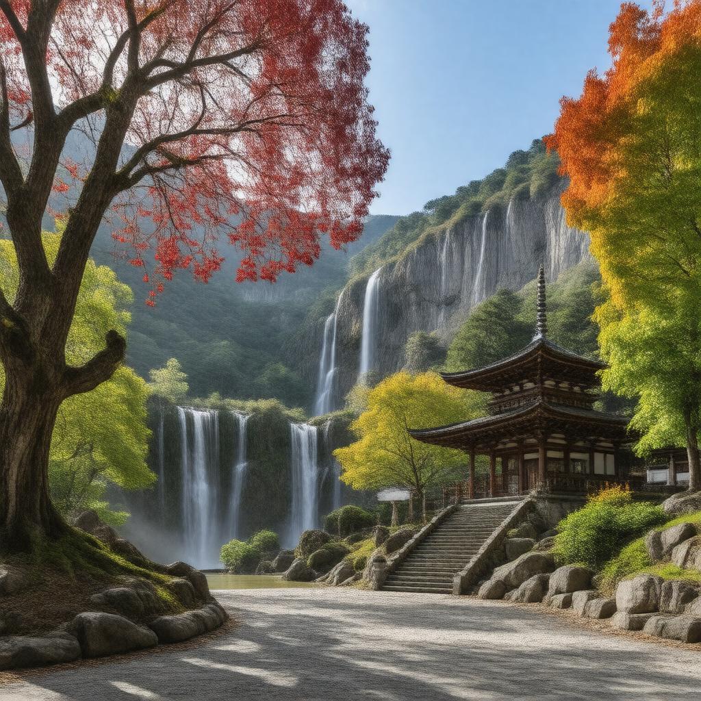 Click to view larger image AI-created image of Mitaki-dera Temple