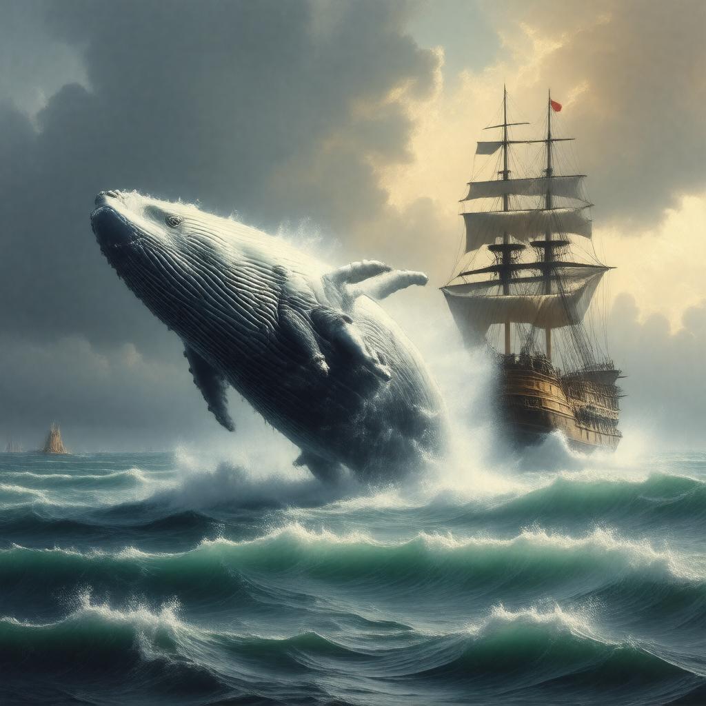 AI-created image of Moby-Dick; or, The Whale
