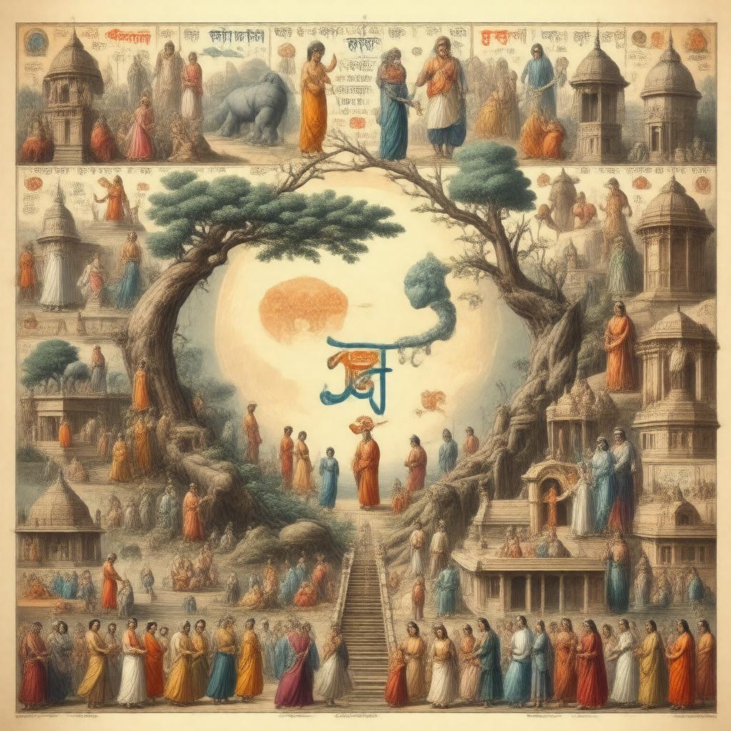 AI-created image of Modern Standard Hindi