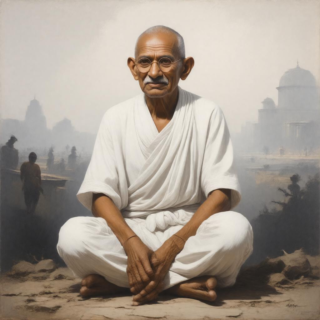 AI-created image of Mohandas Karamchand Gandhi