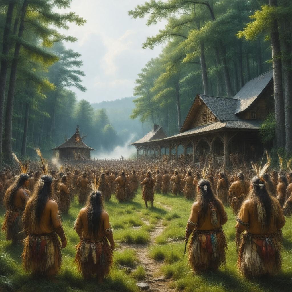 AI-created image of Mohegan people