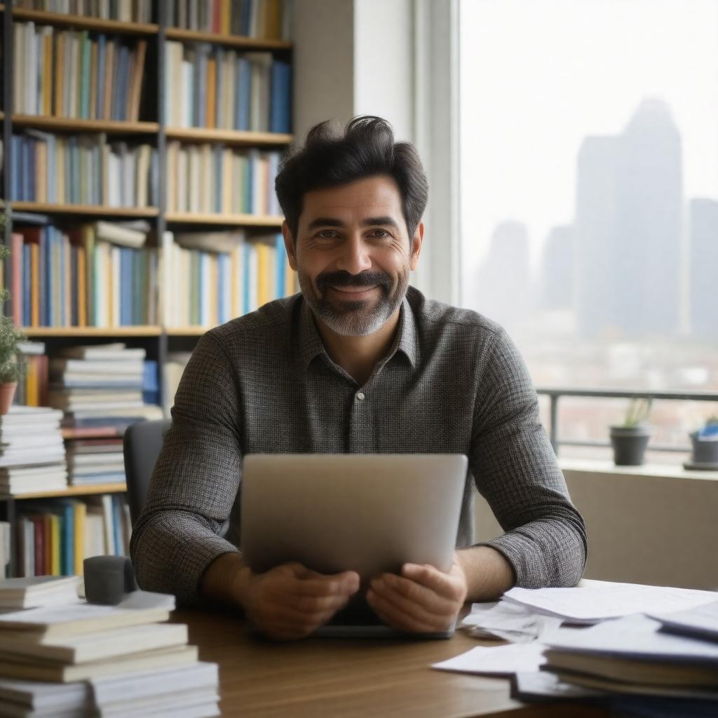 AI-created image of Mohsin Hamid