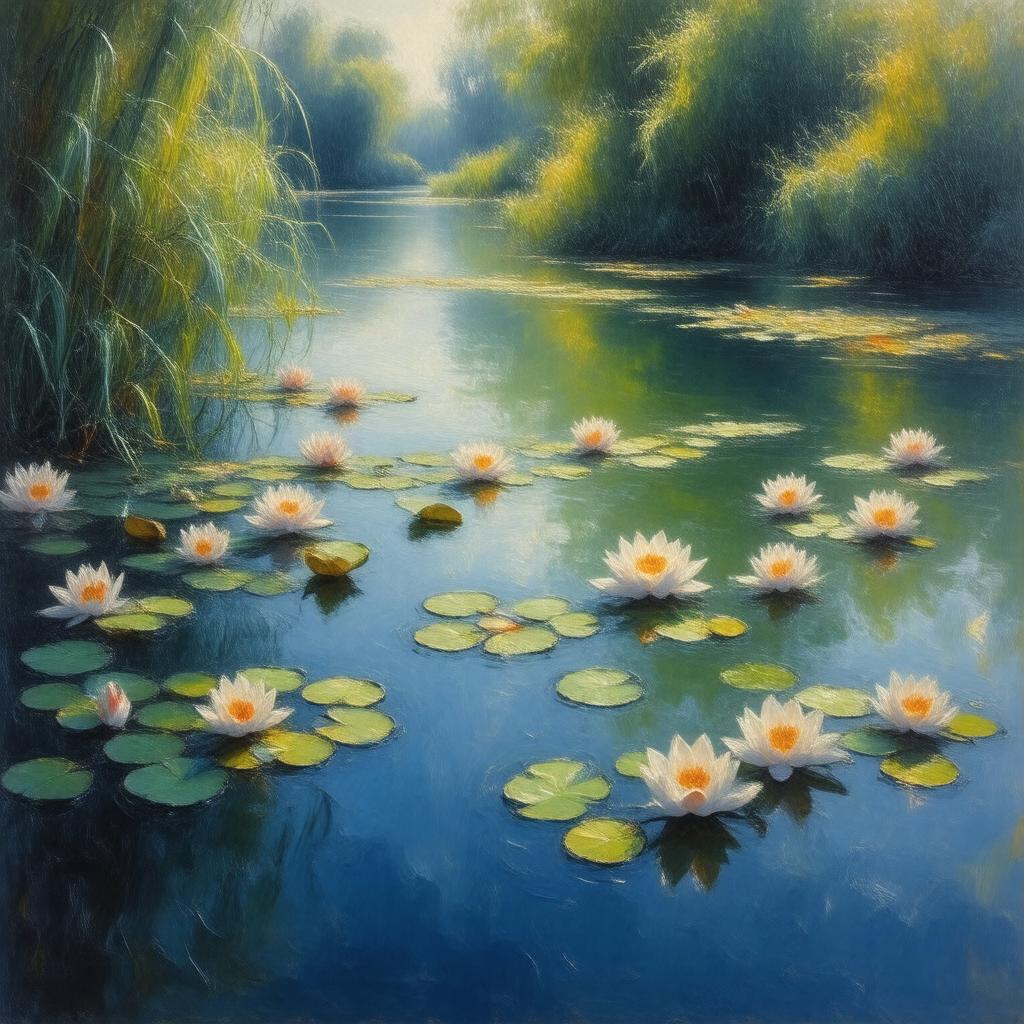 AI-created image of Monet's 'Water Lilies'