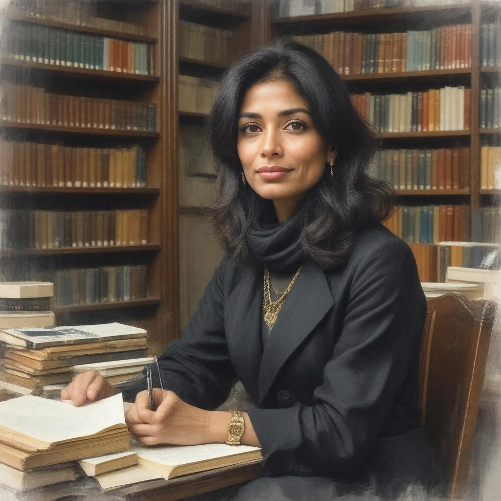 AI-created image of Monica Ali