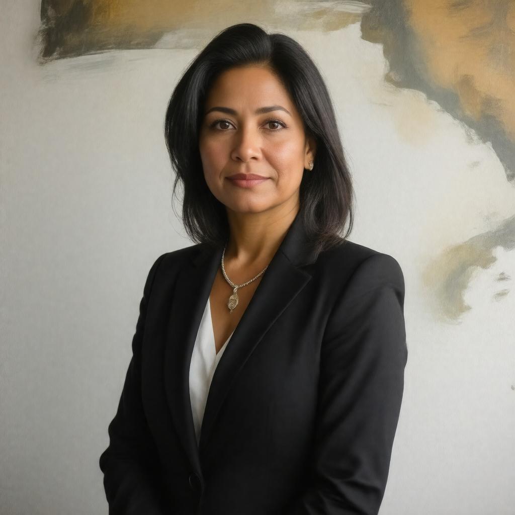 Click to view larger image AI-created image of Monica Lozano