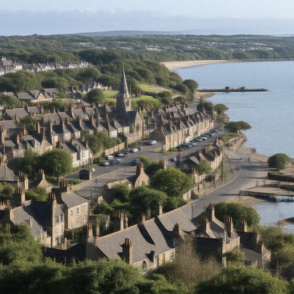 AI-created image of Monkstown, County Dublin, Ireland