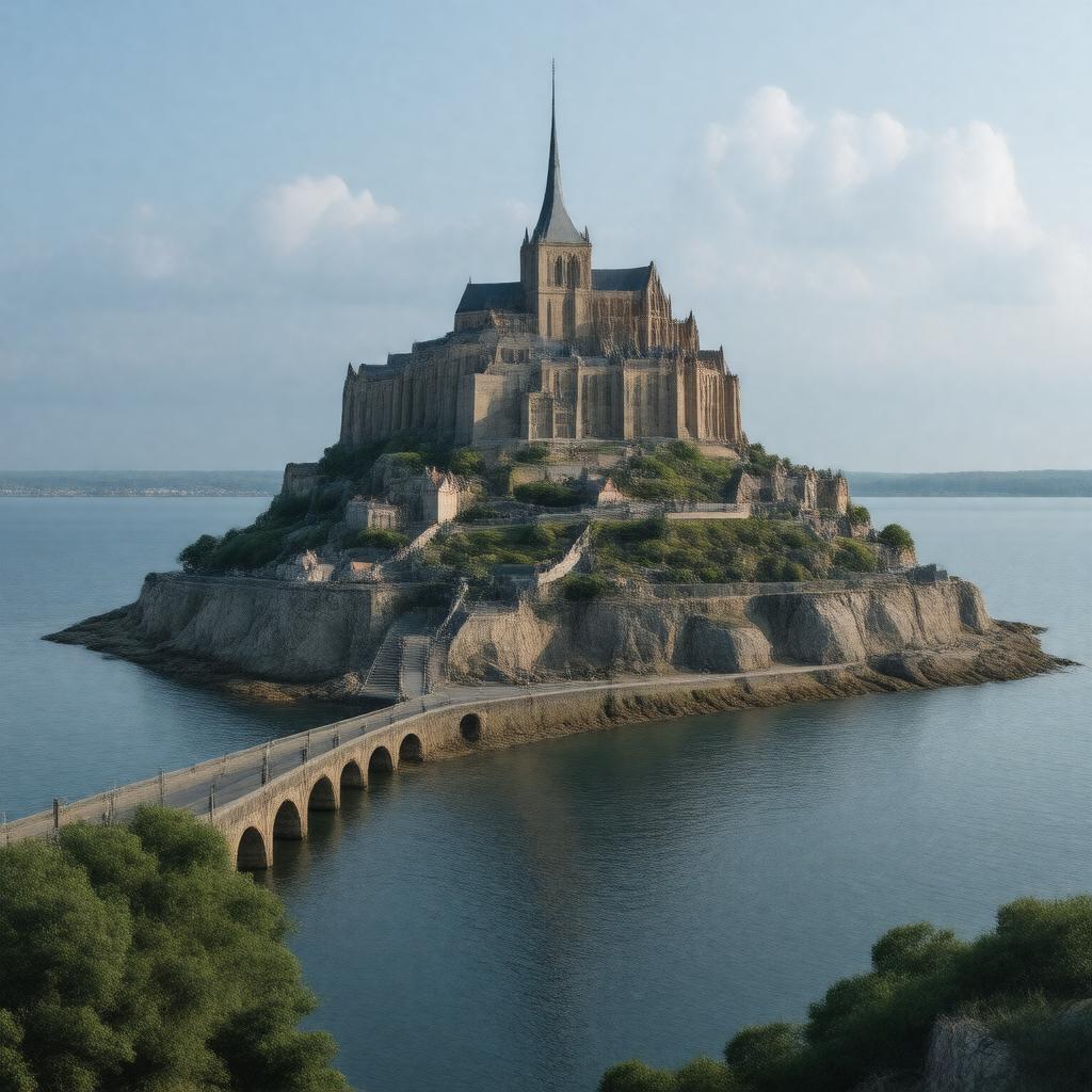 AI-created image of Mont-Saint-Michel