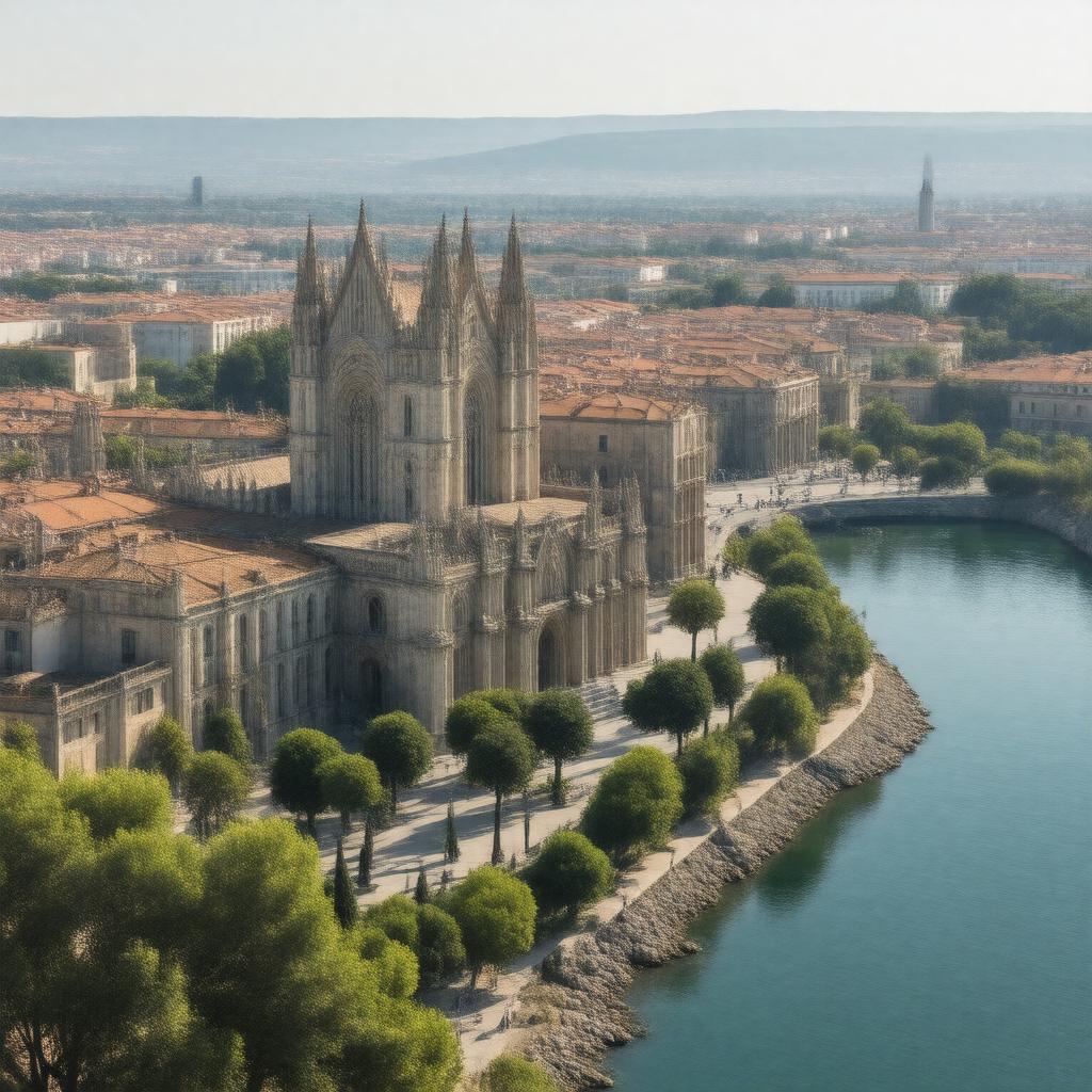 AI-created image of Montpellier, France