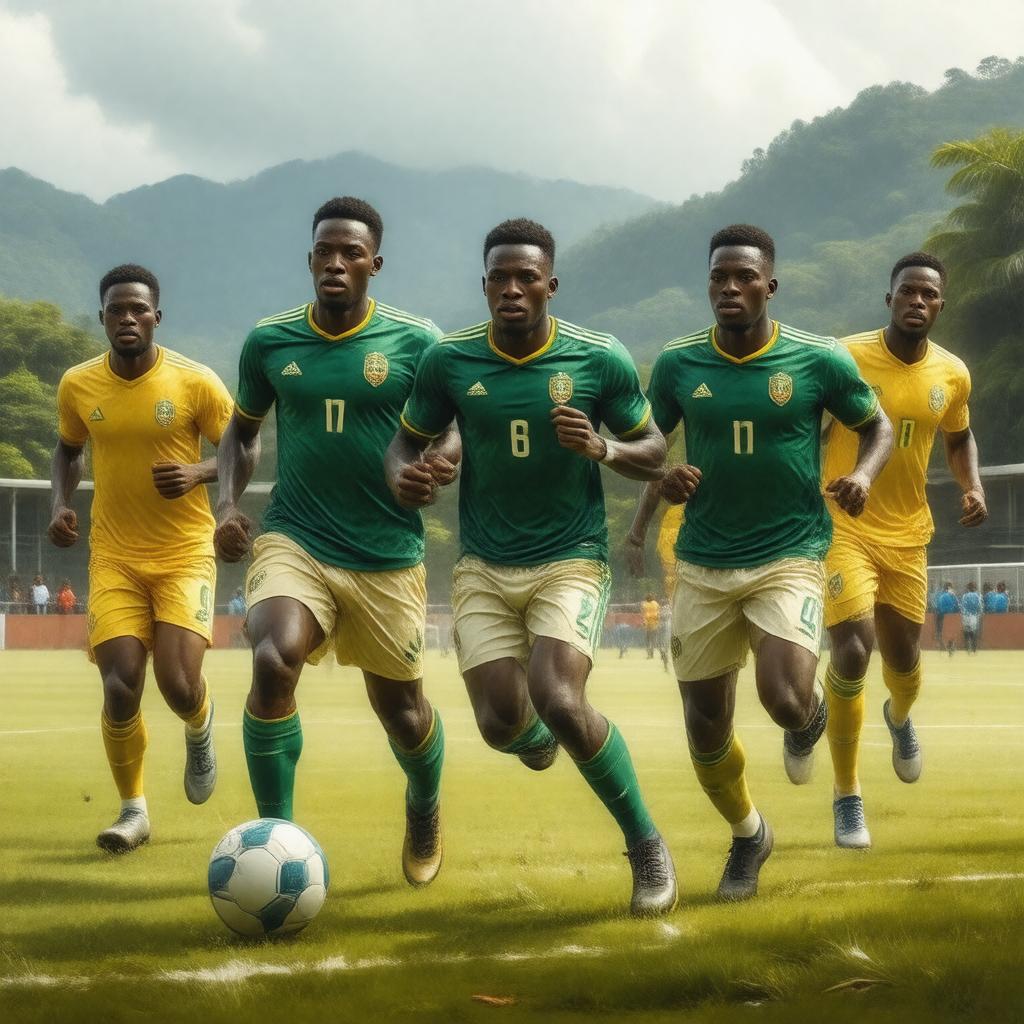 AI-created image of Montserrat national football team