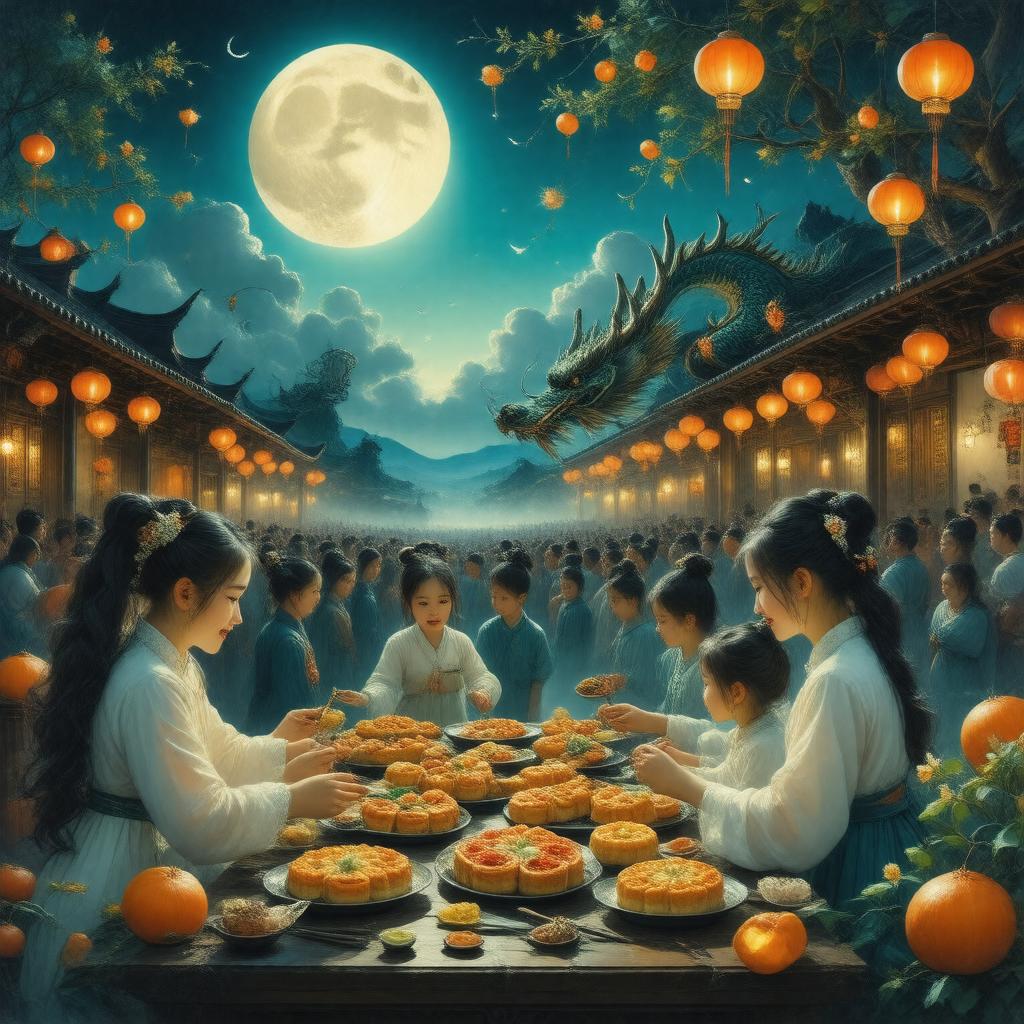 AI-created image of Moon Festival