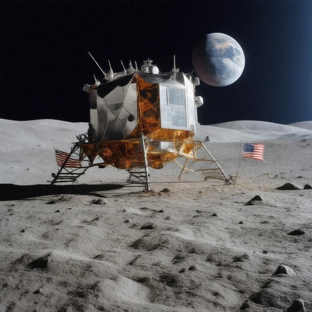 AI-created image of Moon Landing