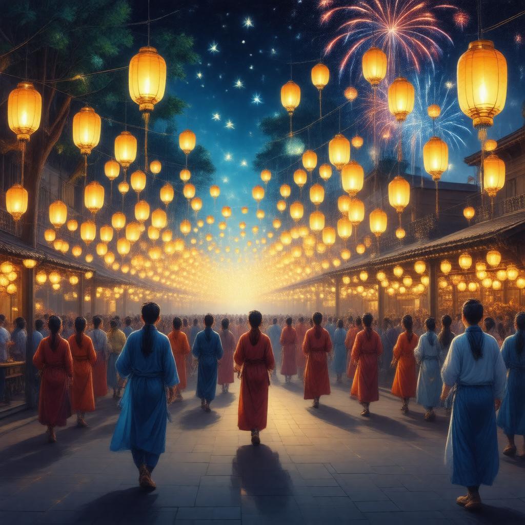 AI-created image of Moon Lantern Festival