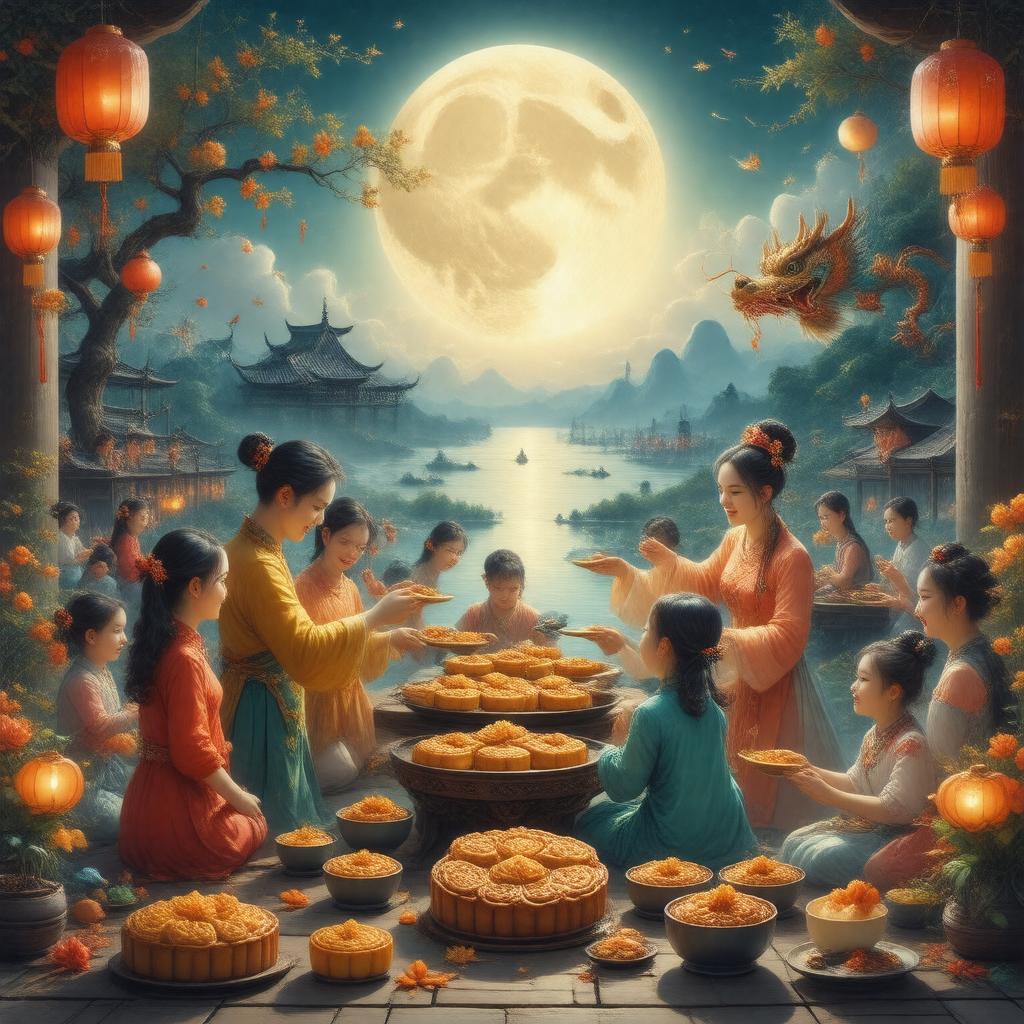 AI-created image of Mooncake Festival