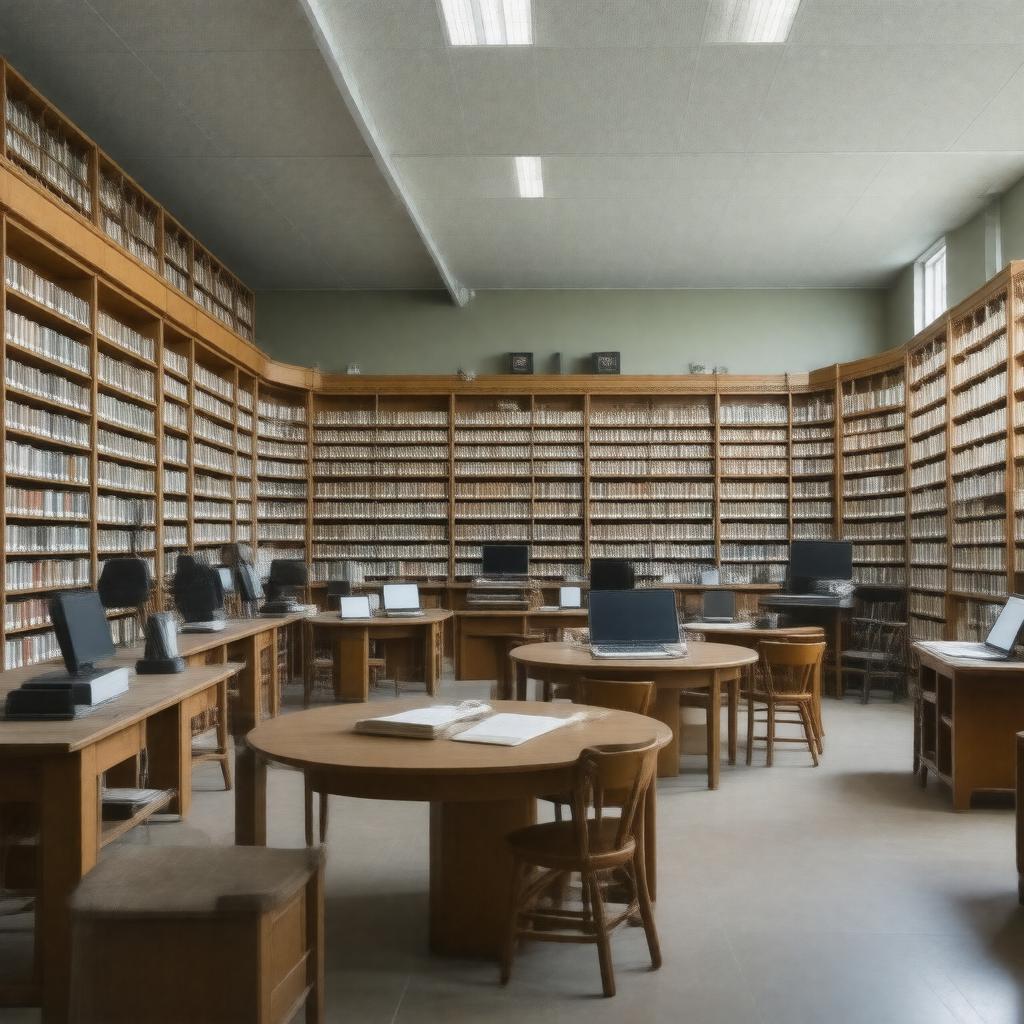 Click to view larger image AI-created image of Moore Music Library