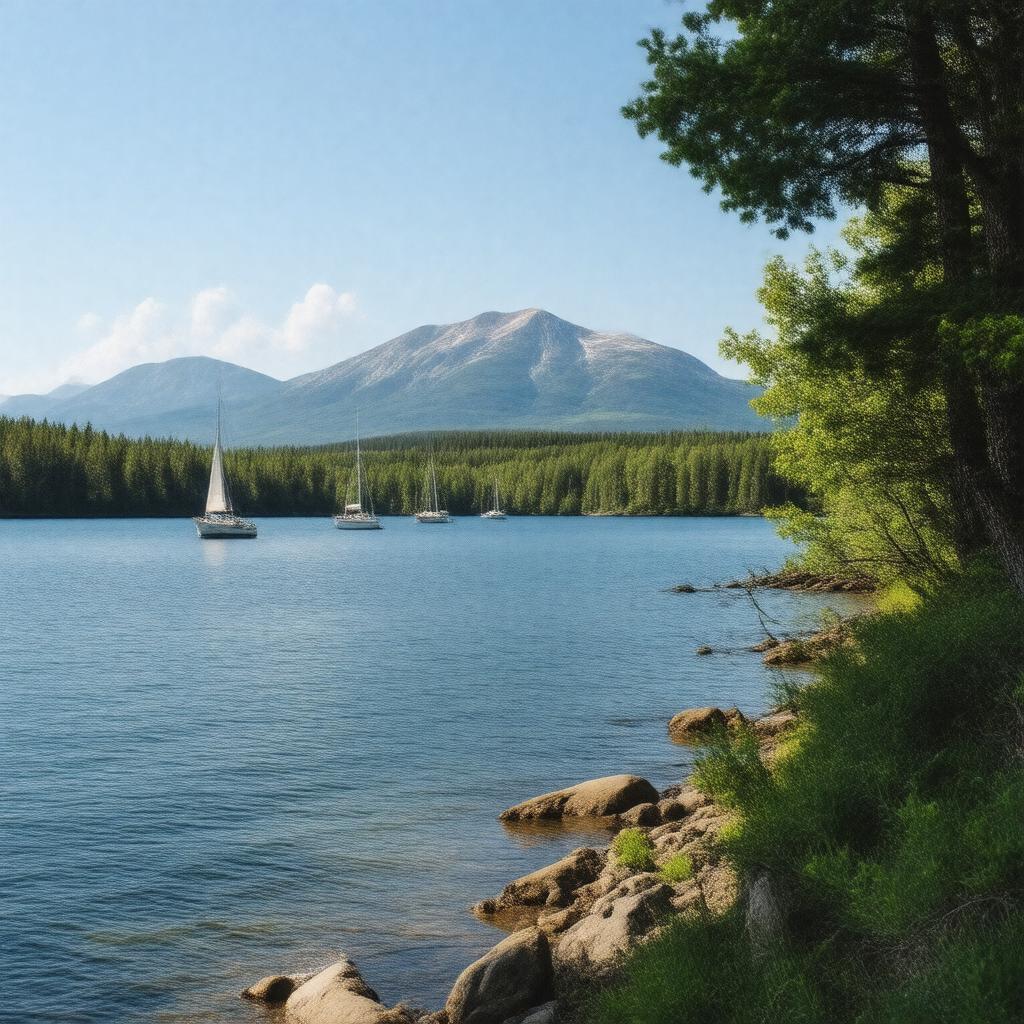 Click to view larger image AI-created image of Moosehead Lake