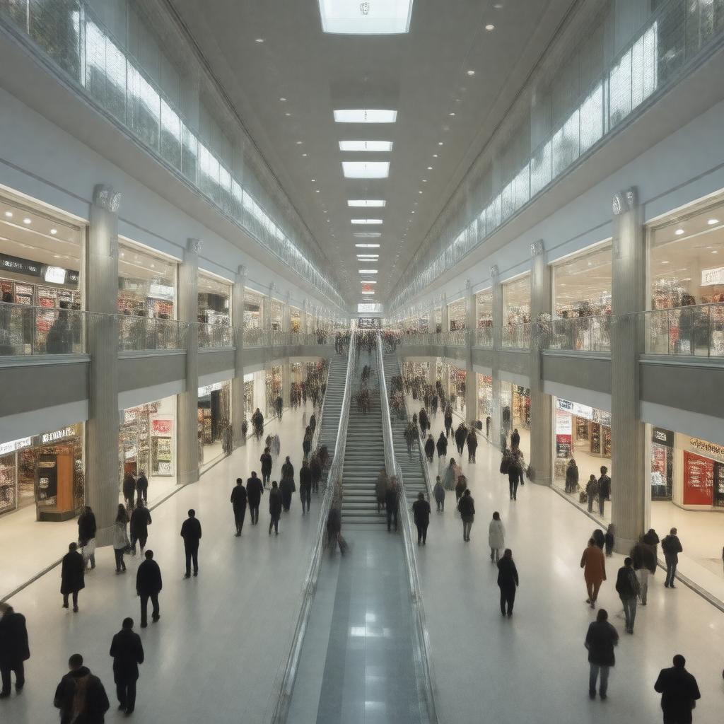 AI-created image of Morden Shopping Centre