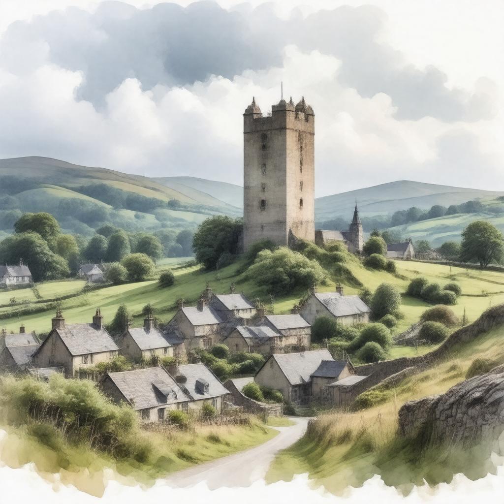 AI-created image of Morham, East Lothian, Scotland