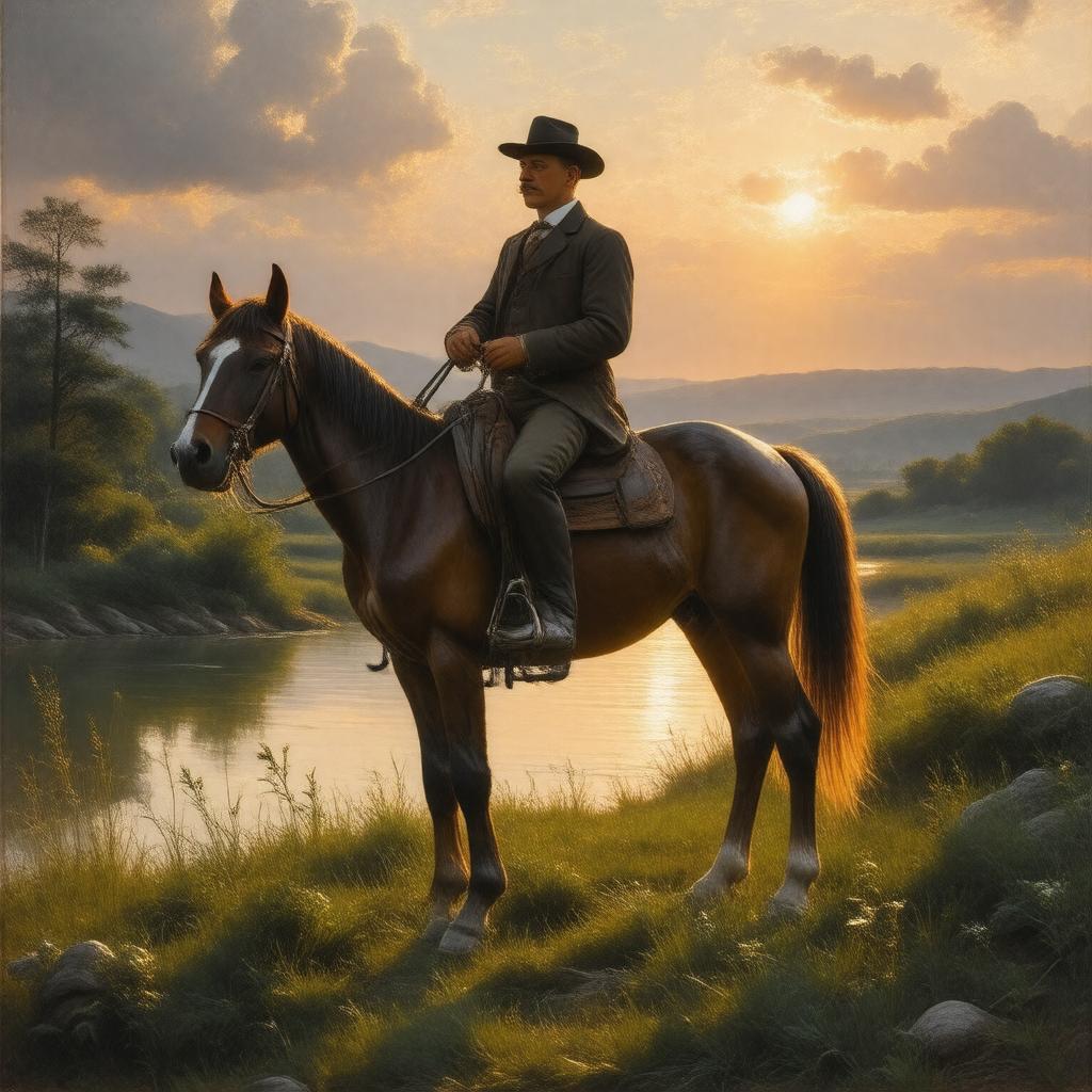 Click to view larger image AI-created image of Mornings on Horseback