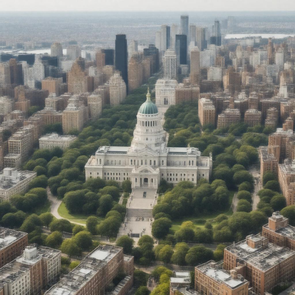 AI-created image of Morningside Heights campus