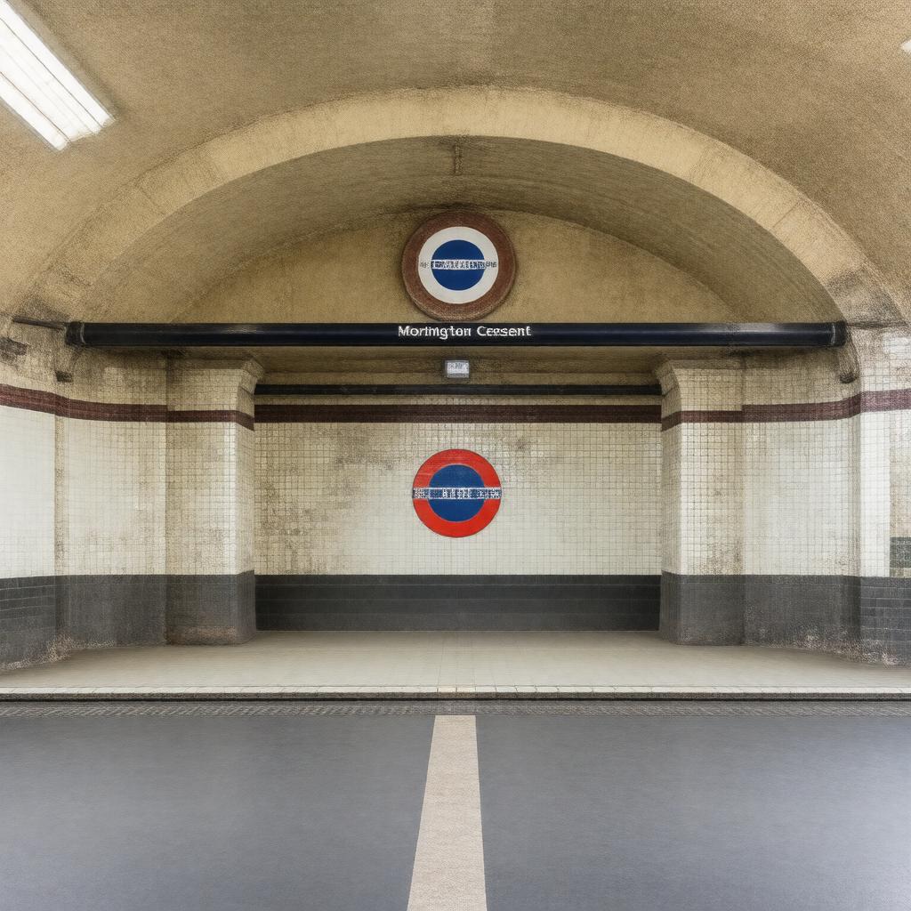 AI-created image of Mornington Crescent tube station