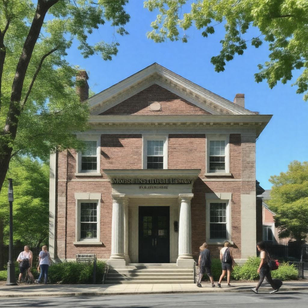 Click to view larger image AI-created image of Morse Institute Library