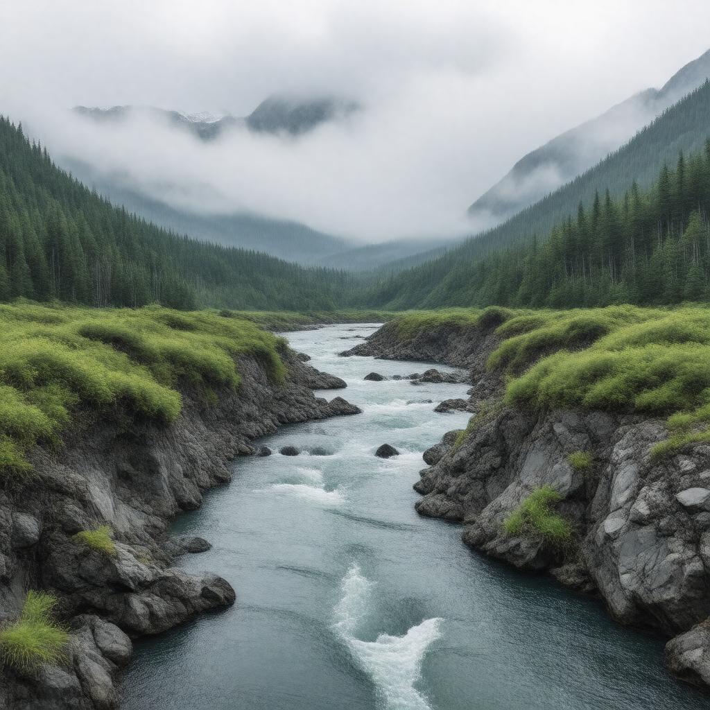 AI-created image of Morzhovoi River