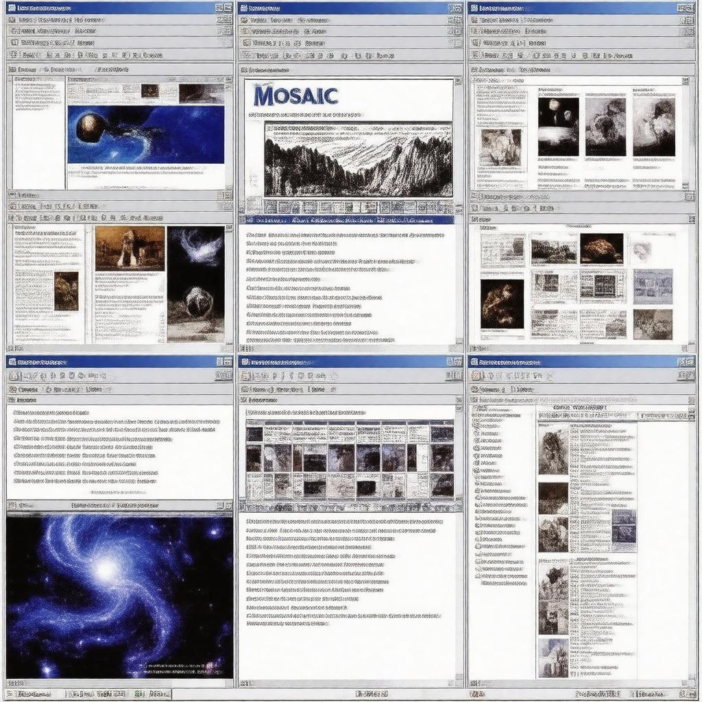 Click to view larger image AI-created image of Mosaic web browser