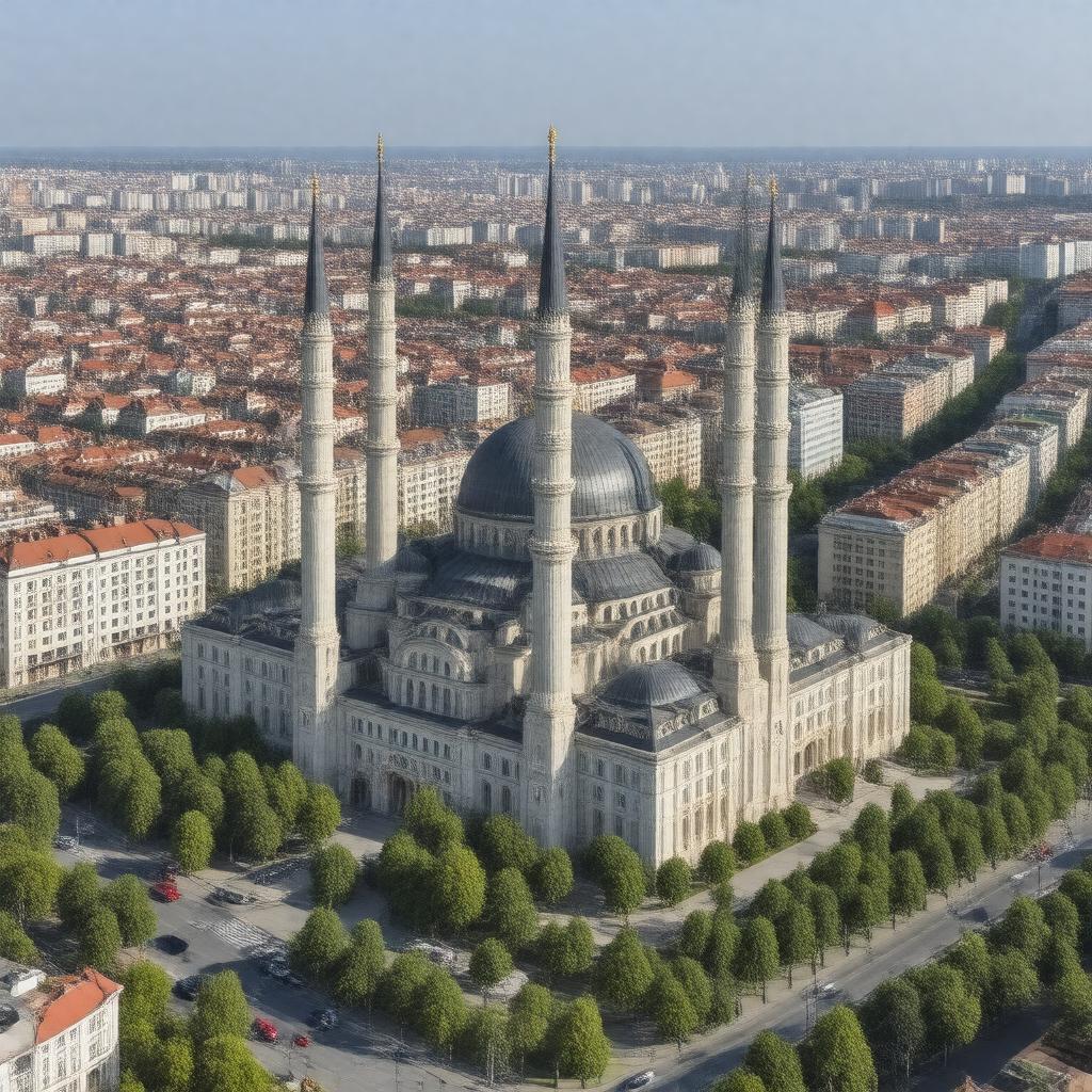 AI-created image of Moscow Cathedral Mosque