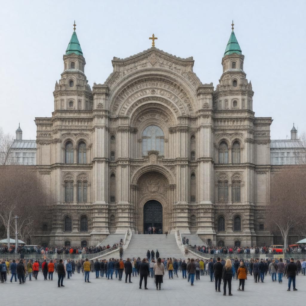 AI-created image of Moscow Choral Synagogue