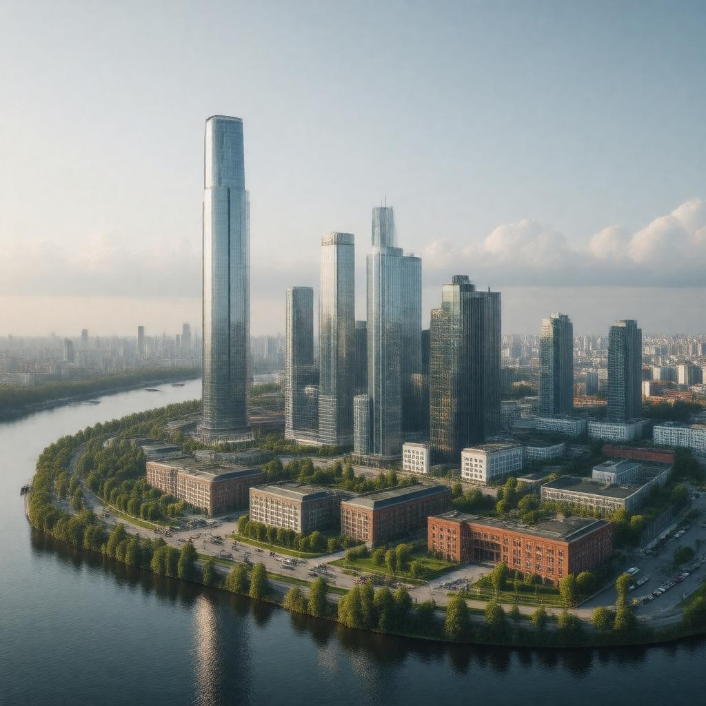 AI-created image of Moscow International Business Center