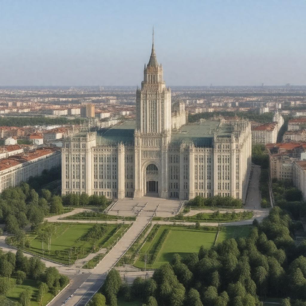 AI-created image of Moscow State University of Civil Aviation
