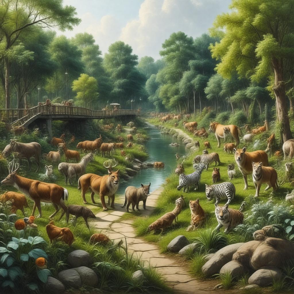 AI-created image of Moscow Zoo