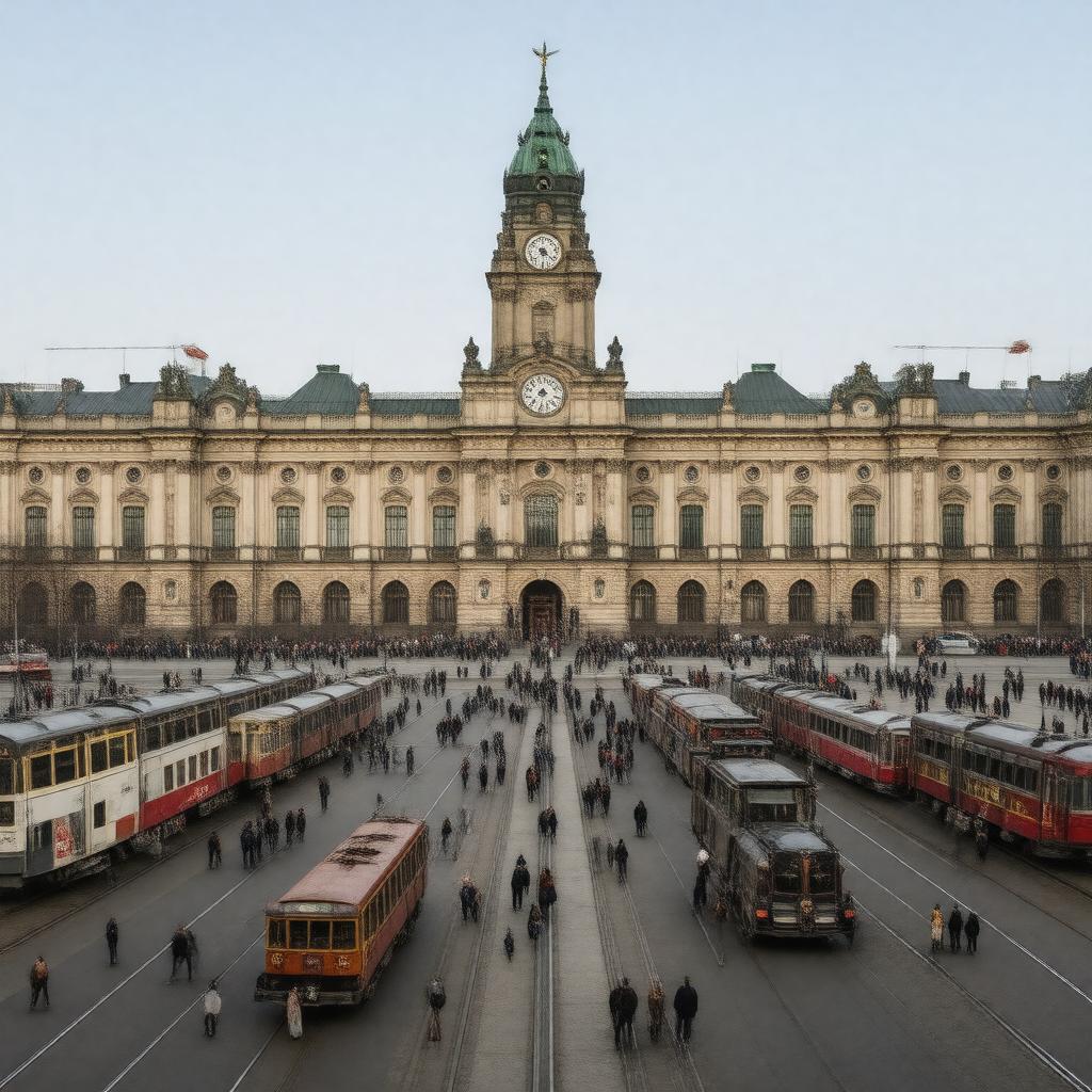 AI-created image of Moskovsky Railway Station