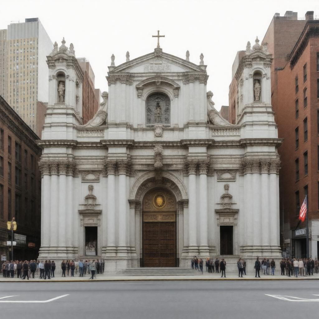 Click to view larger image AI-created image of Most Precious Blood Church