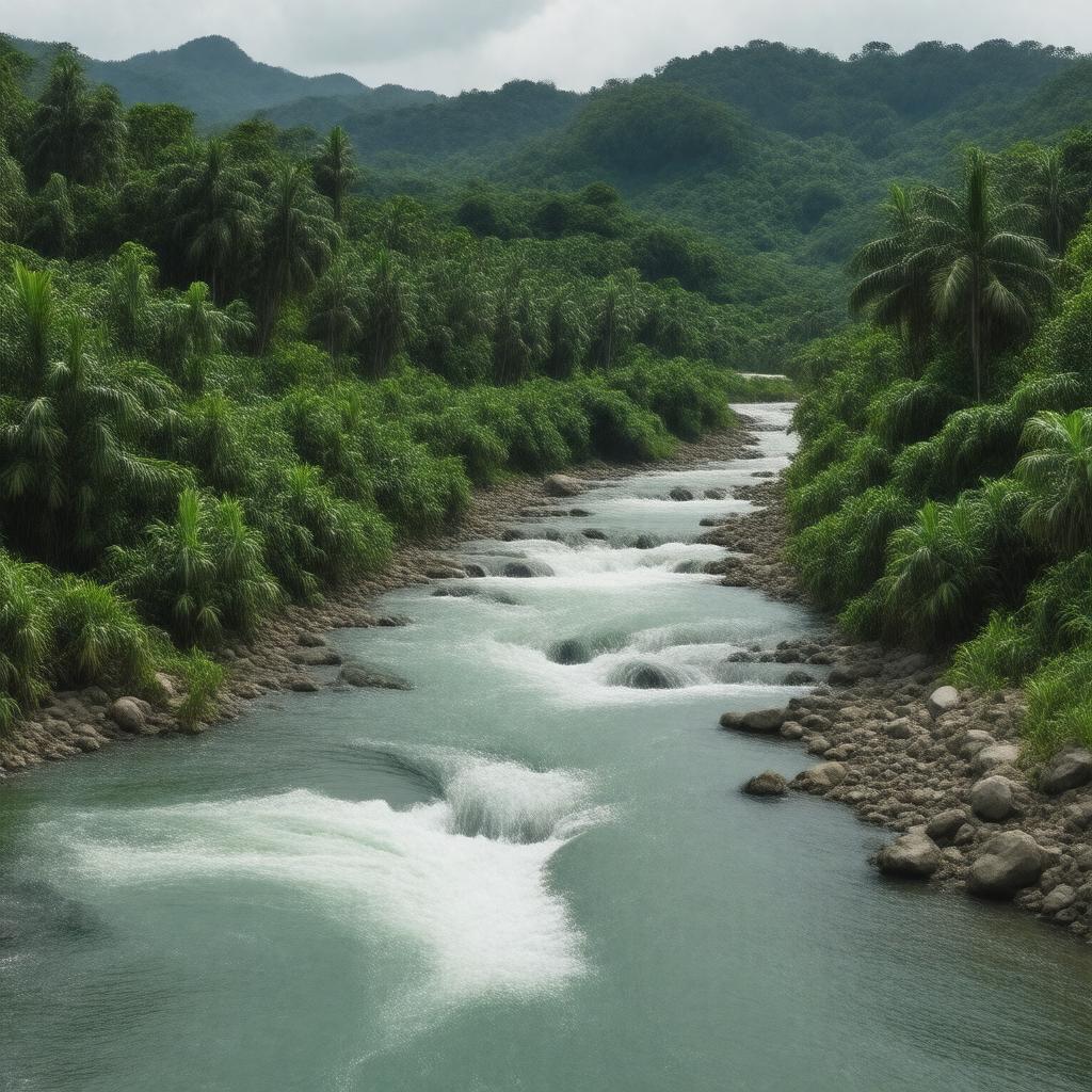 Click to view larger image AI-created image of Motagua River