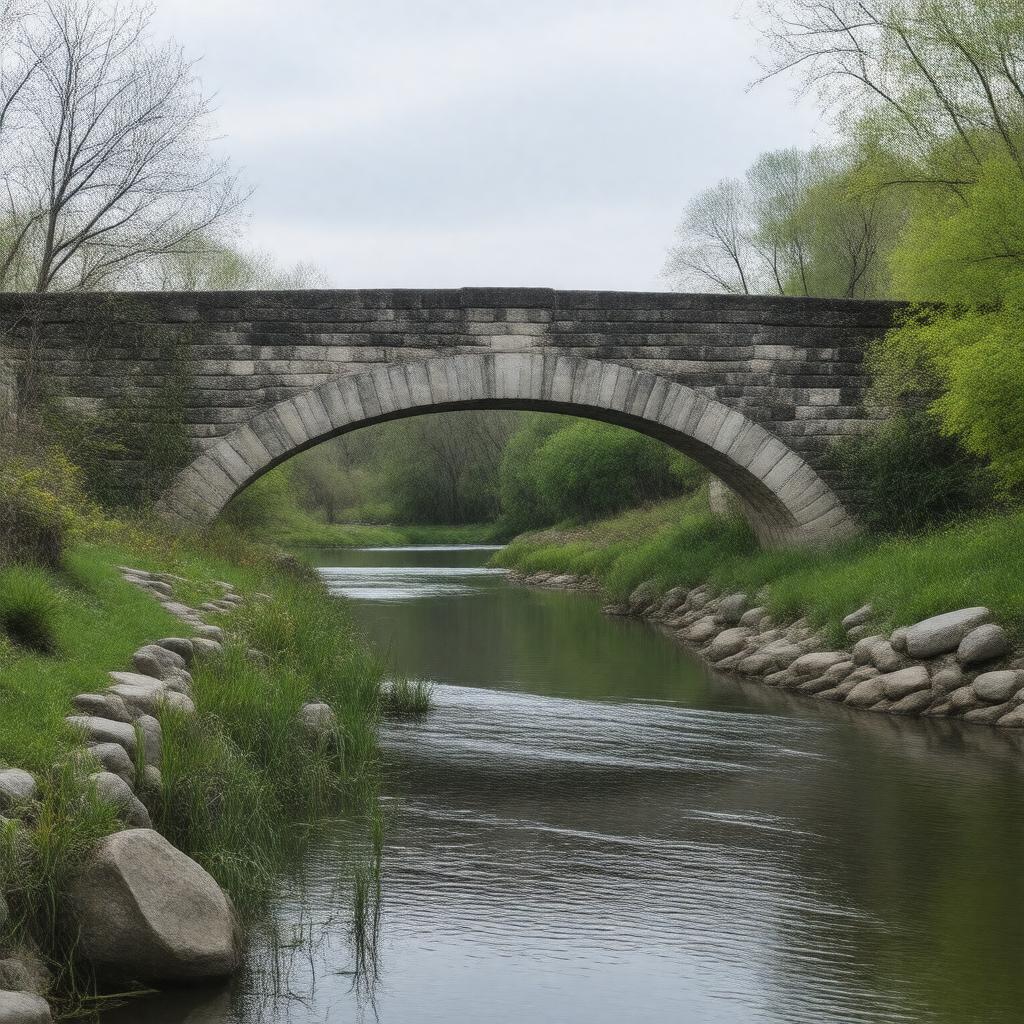 AI-created image of Mother Brook Bridge