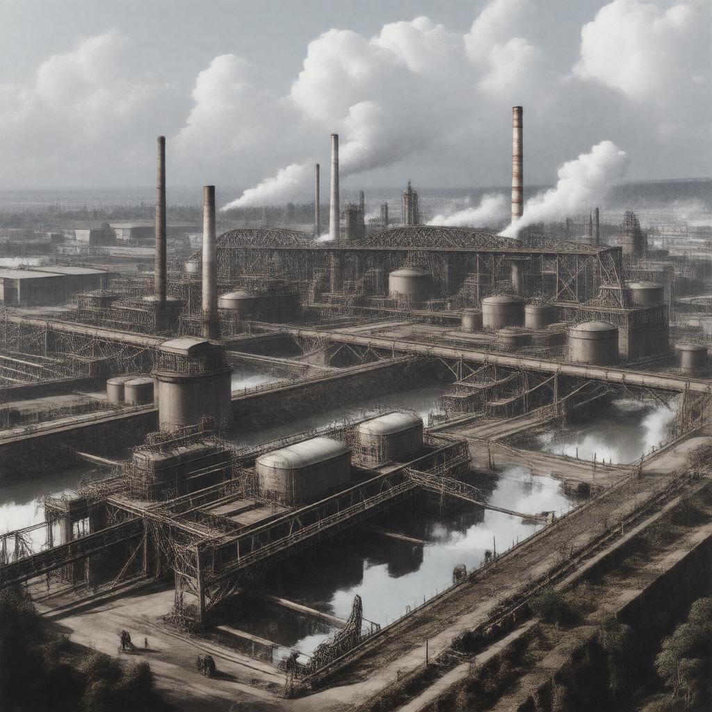 AI-created image of Motherwell Bridge Steelworks