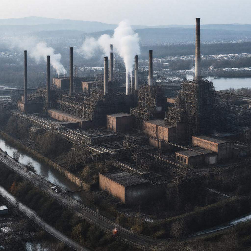 Click to view larger image AI-created image of Motherwell Steelworks