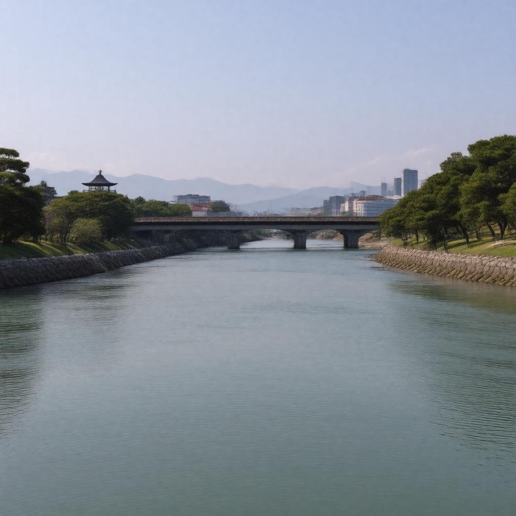 AI-created image of Motoyasu River