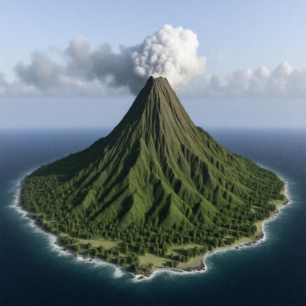 AI-created image of Mount Anak Krakatau