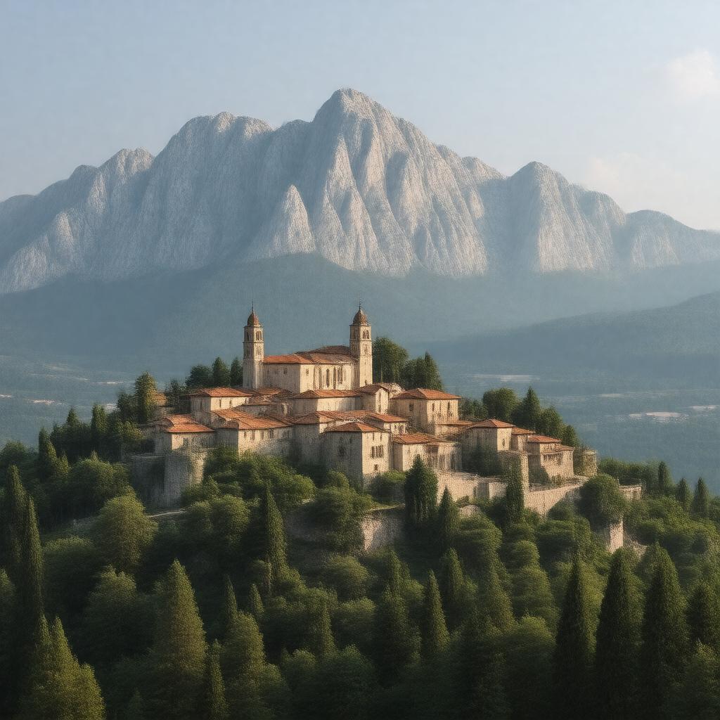 AI-created image of Mount Athos