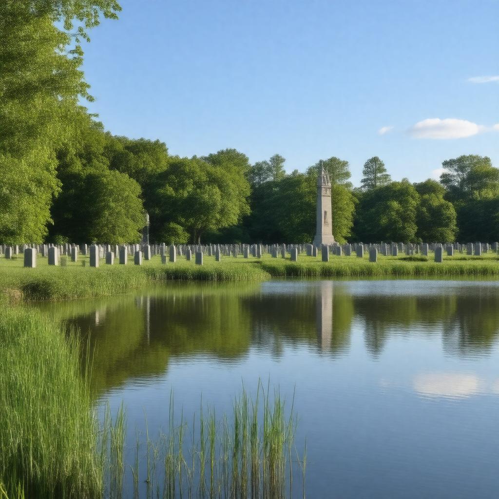 AI-created image of Mount Auburn Cemetery