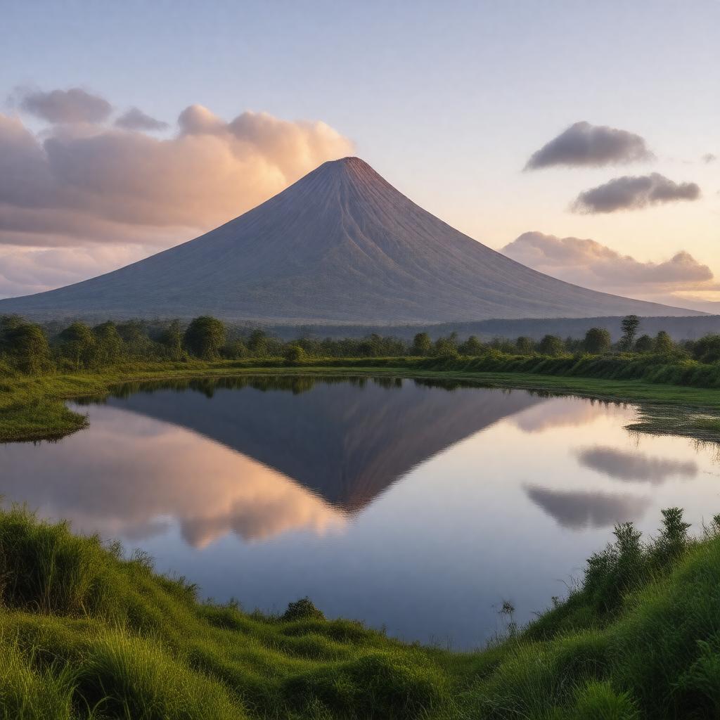 AI-created image of Mount Batur